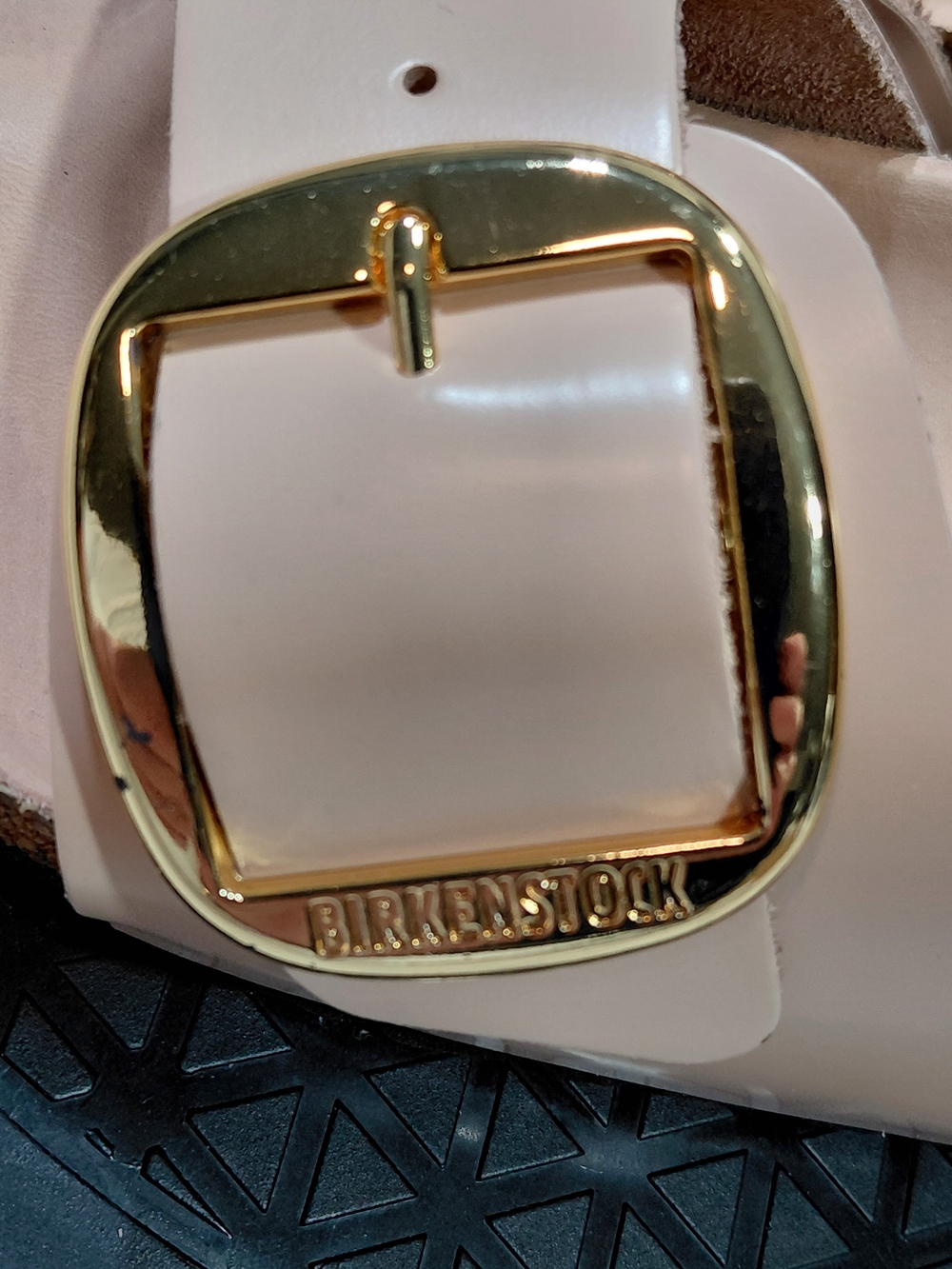 NWT Birkenstock Madrid Big Buckle Women’s Slide Sandals – High Shine New Beige 7 - Picture 2 of 13